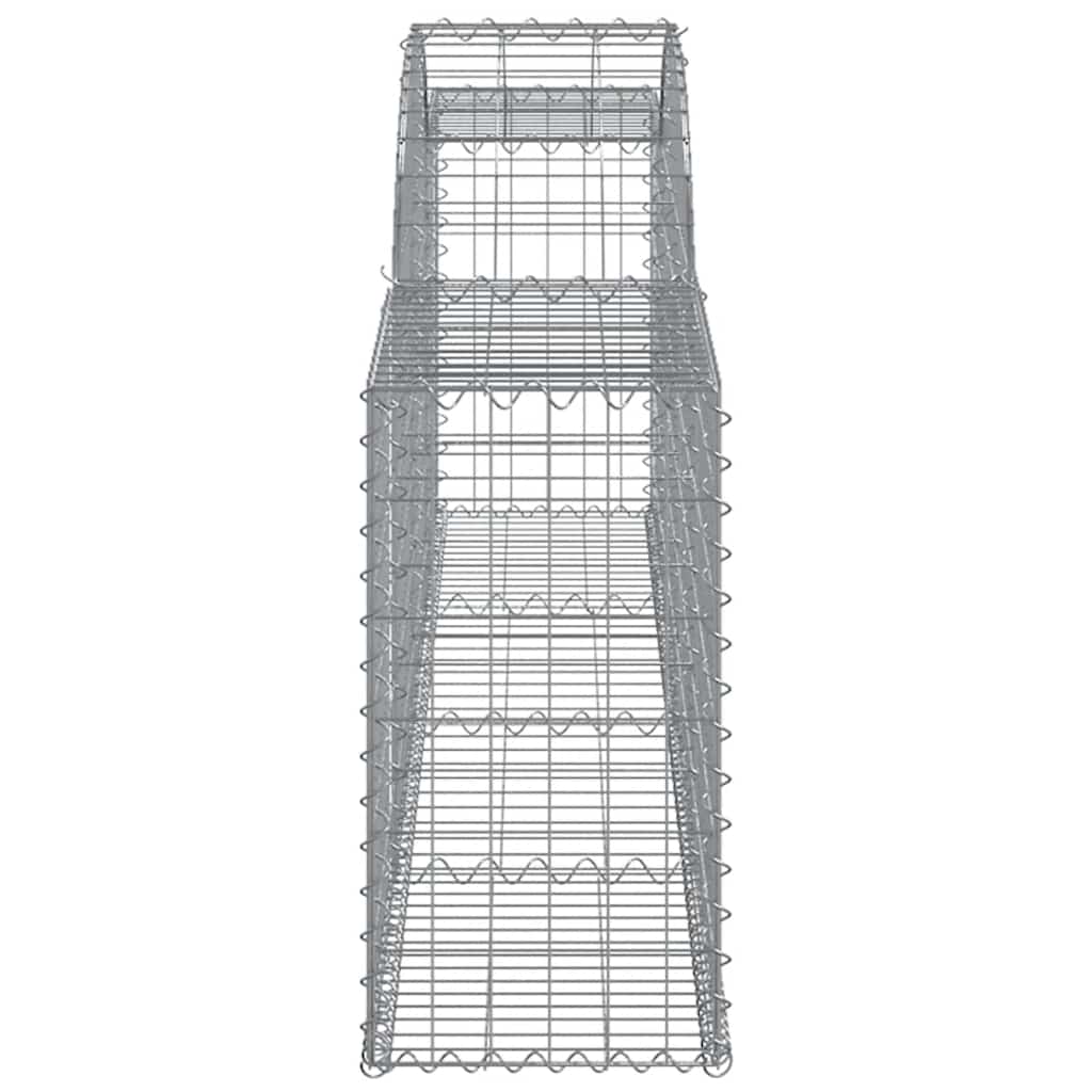 vidaXL Συρματοκιβώτια Τοξωτά 13 τεμ. 300x30x60/80 εκ. Γαλβαν. Ατσάλι
