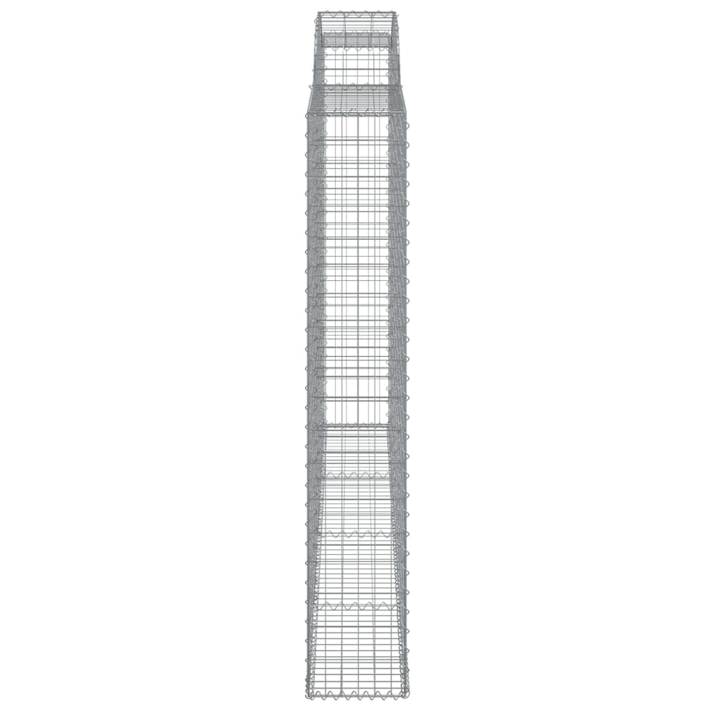 vidaXL Συρματοκιβώτια Τοξωτά 2 τεμ. 300x30x180/200 εκ. Γαλβαν. Ατσάλι