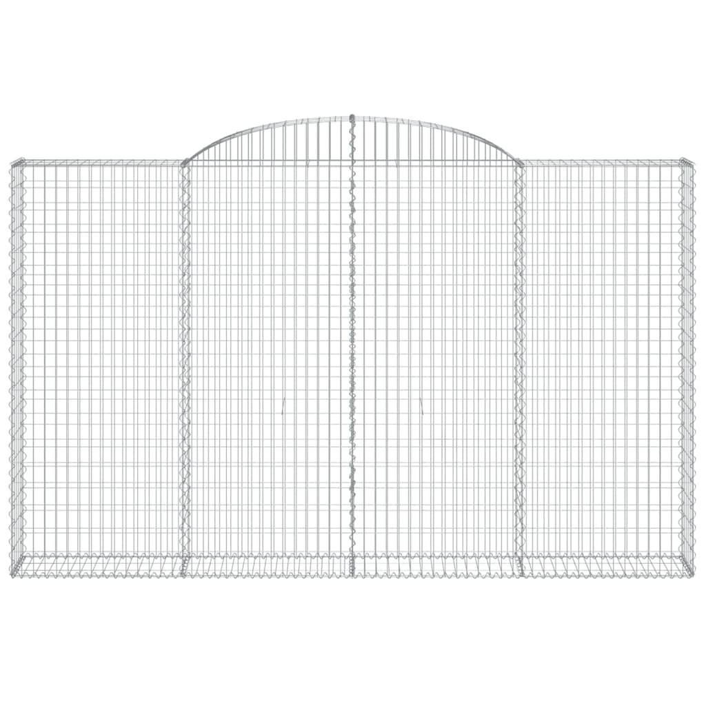 vidaXL Συρματοκιβώτια Τοξωτά 4 τεμ. 300x30x180/200 εκ. Γαλβαν. Ατσάλι