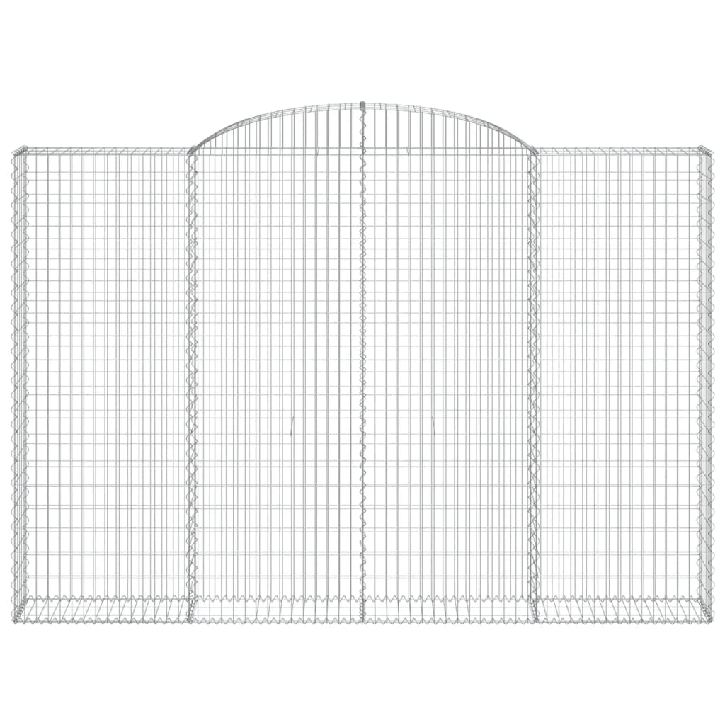 vidaXL Συρματοκιβώτια Τοξωτά 3 τεμ. 300x30x200/220 εκ. Γαλβαν. Ατσάλι