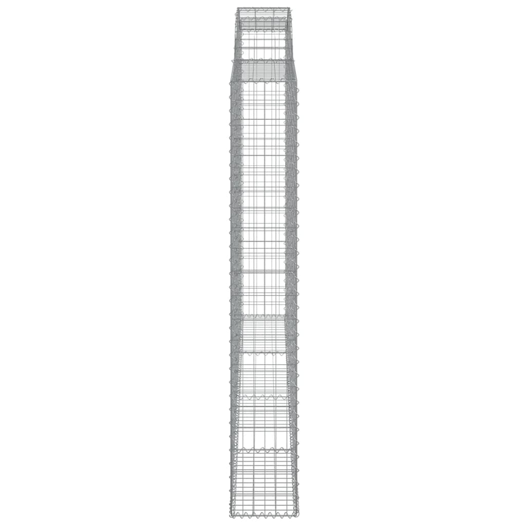 vidaXL Συρματοκιβώτια Τοξωτά 3 τεμ. 300x30x200/220 εκ. Γαλβαν. Ατσάλι