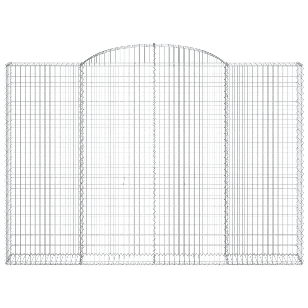 vidaXL Συρματοκιβώτια Τοξωτά 5 τεμ. 300x30x200/220 εκ. Γαλβαν. Ατσάλι