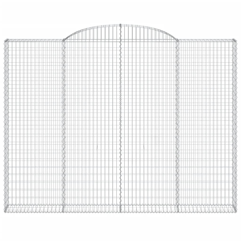 vidaXL Συρματοκιβώτια Τοξωτά 2 τεμ. 300x30x220/240 εκ. Γαλβαν. Ατσάλι