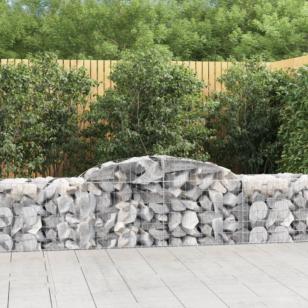 vidaXL Συρματοκιβώτια Τοξωτά 30 τεμ. 300x50x60/80 εκ. Γαλβαν. Ατσάλι