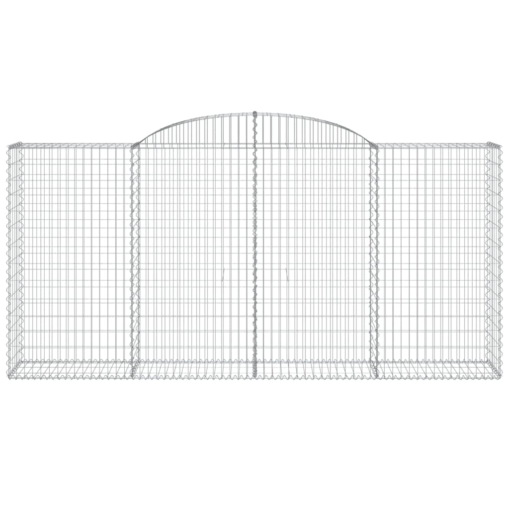 vidaXL Συρματοκιβώτια Τοξωτά 3 τεμ. 300x50x140/160 εκ. Γαλβαν. Ατσάλι