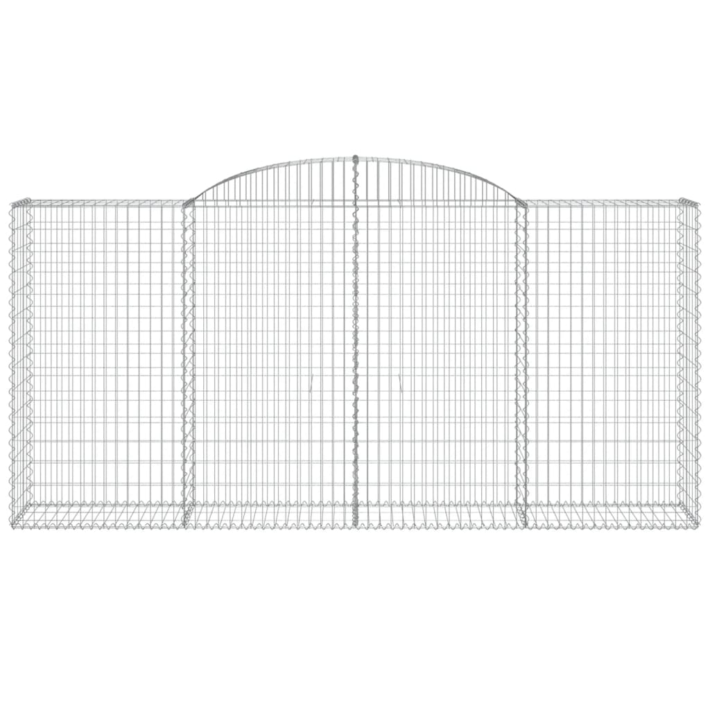 vidaXL Συρματοκιβώτια Τοξωτά 8 τεμ. 300x50x140/160 εκ. Γαλβαν. Ατσάλι