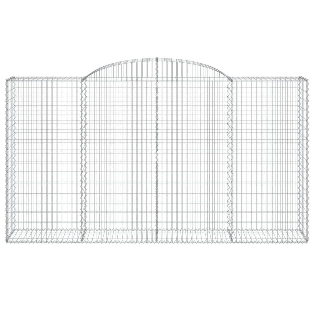 vidaXL Συρματοκιβώτια Τοξωτά 5 τεμ. 300x50x160/180 εκ. Γαλβαν. Ατσάλι