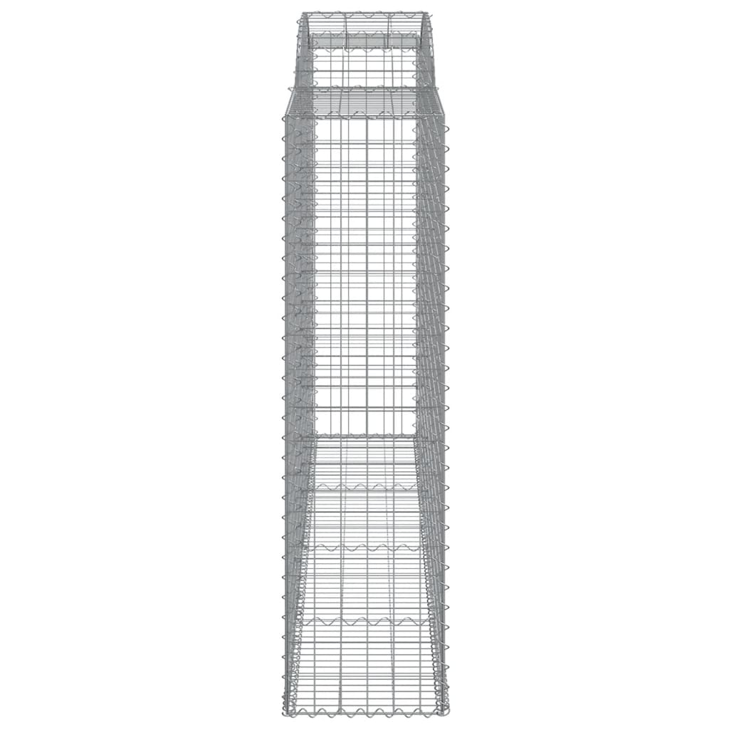 vidaXL Συρματοκιβώτια Τοξωτά 5 τεμ. 300x50x180/200 εκ. Γαλβαν. Ατσάλι