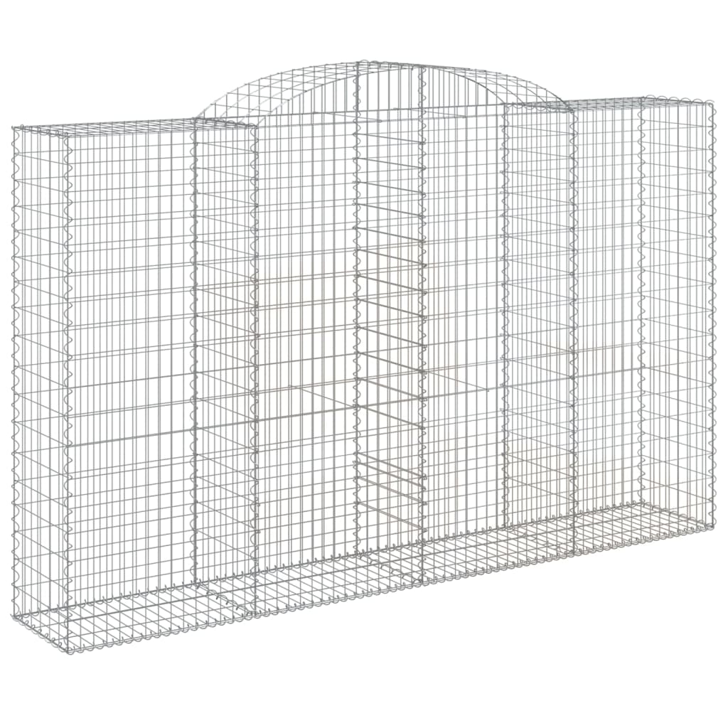 vidaXL Συρματοκιβώτια Τοξωτά 9 τεμ. 300x50x180/200 εκ. Γαλβαν. Ατσάλι