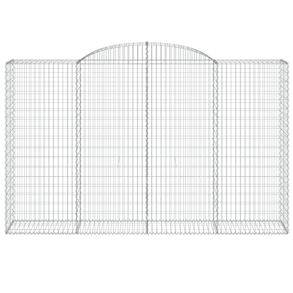 vidaXL Συρματοκιβώτια Τοξωτά 9 τεμ. 300x50x180/200 εκ. Γαλβαν. Ατσάλι