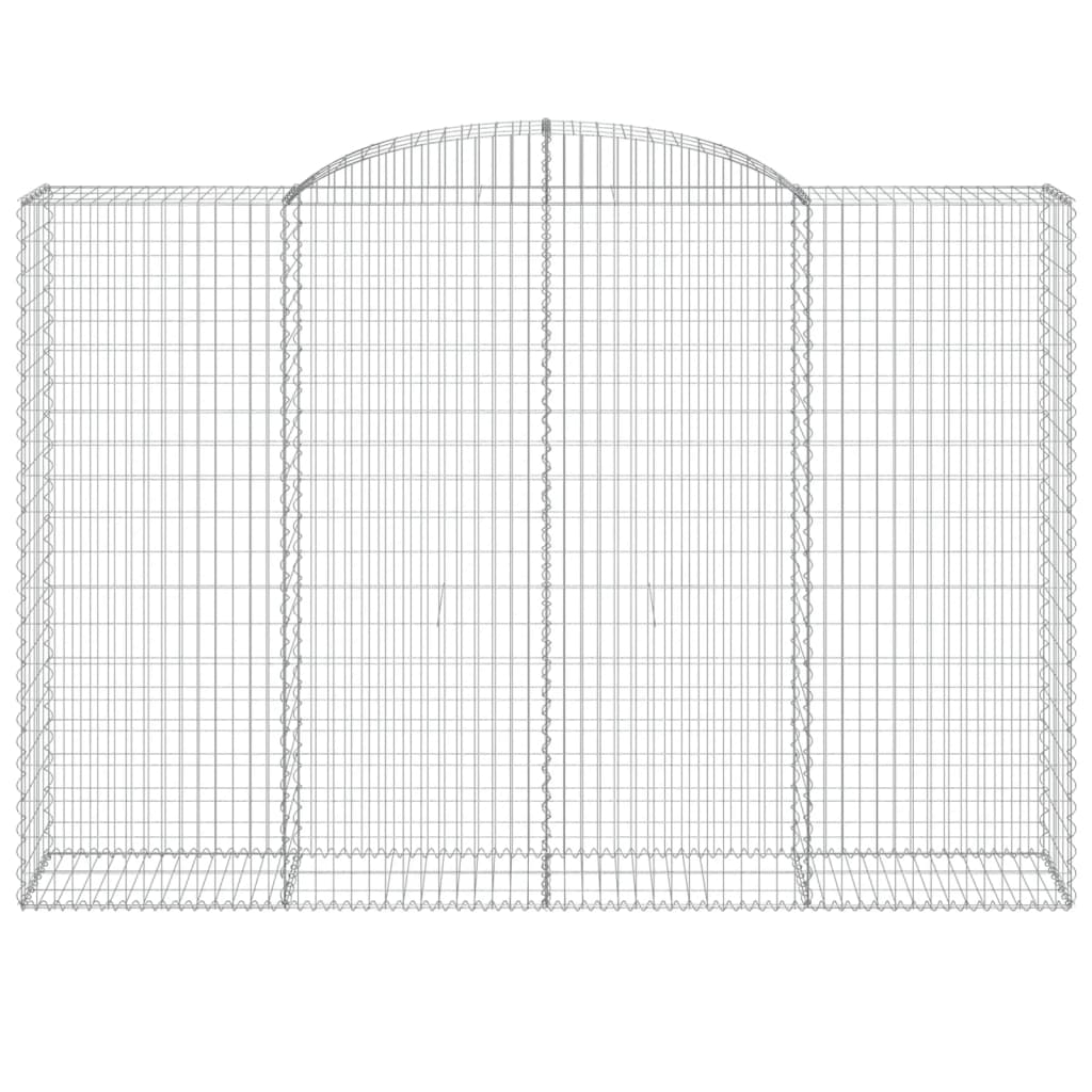 vidaXL Συρματοκιβώτια Τοξωτά 5 τεμ. 300x50x200/220 εκ. Γαλβαν. Ατσάλι