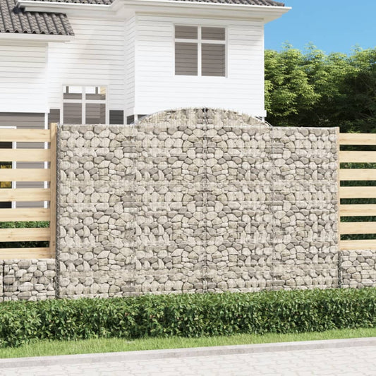 vidaXL Συρματοκιβώτια Τοξωτά 8 τεμ. 300x50x200/220 εκ. Γαλβαν. Ατσάλι