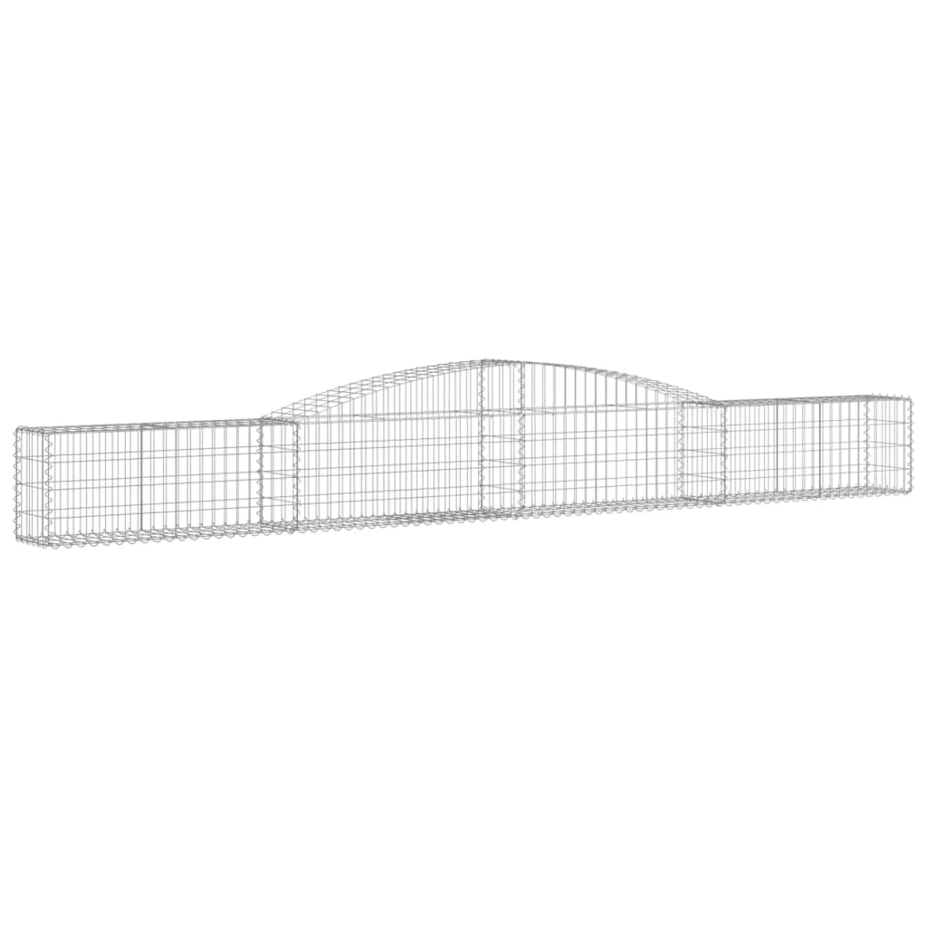 vidaXL Συρματοκιβώτια Τοξωτά 4 τεμ. 400x30x40/60 εκ. Γαλβαν. Ατσάλι