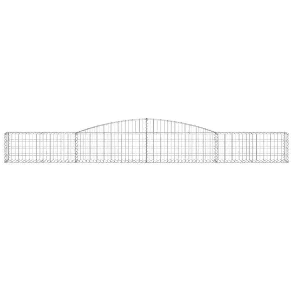 vidaXL Συρματοκιβώτια Τοξωτά 4 τεμ. 400x30x40/60 εκ. Γαλβαν. Ατσάλι