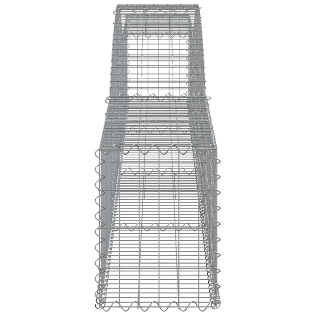 vidaXL Συρματοκιβώτια Τοξωτά 4 τεμ. 400x30x40/60 εκ. Γαλβαν. Ατσάλι