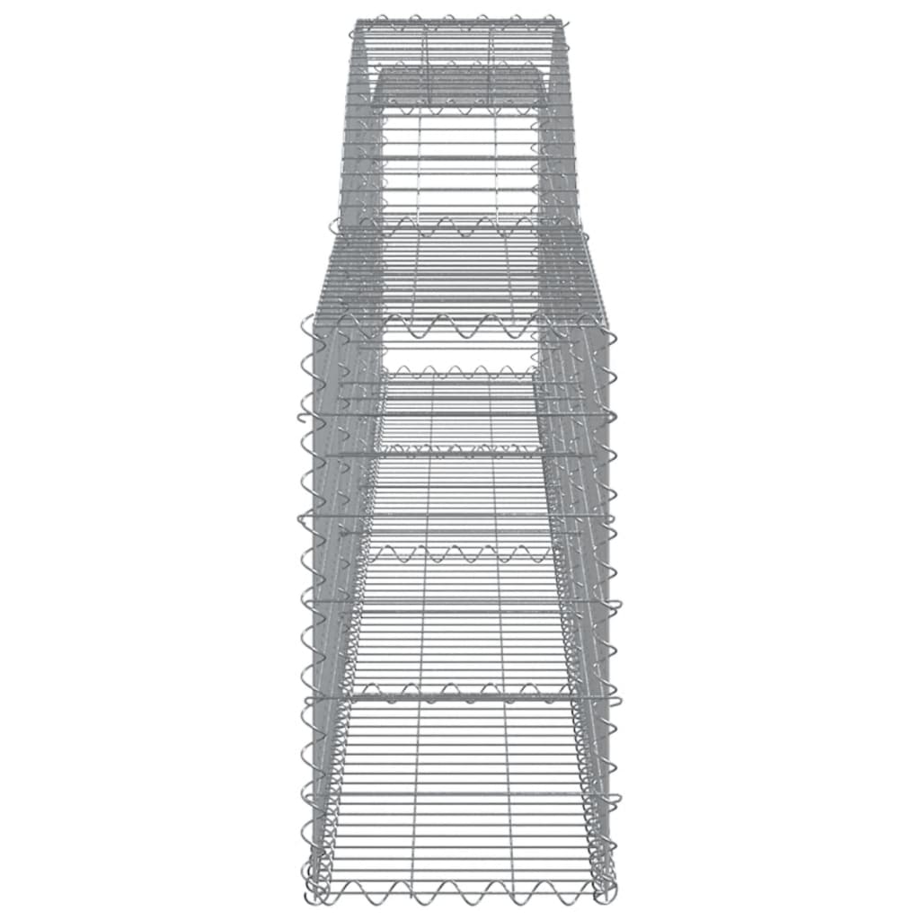 vidaXL Συρματοκιβώτια Τοξωτά 8 τεμ. 400x30x60/80 εκ. Γαλβαν. Ατσάλι