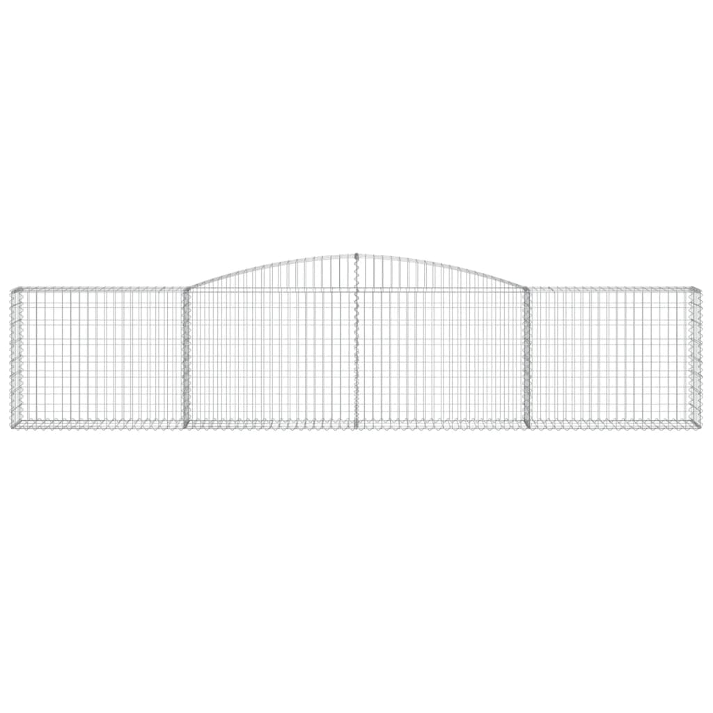 vidaXL Συρματοκιβώτια Τοξωτά 6 τεμ. 400x30x80/100 εκ. Γαλβαν. Ατσάλι