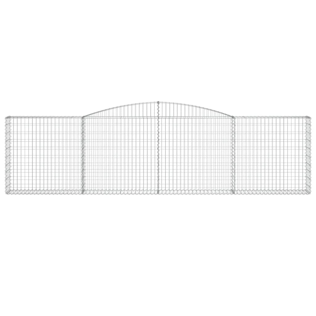 vidaXL Συρματοκιβώτια Τοξωτά 7 τεμ. 400x30x100/120 εκ. Γαλβαν. Ατσάλι