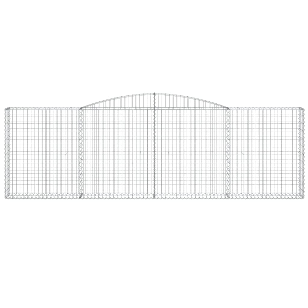 vidaXL Συρματοκιβώτια Τοξωτά 10 τεμ. 400x30x120/140 εκ. Γαλβαν. Ατσάλι