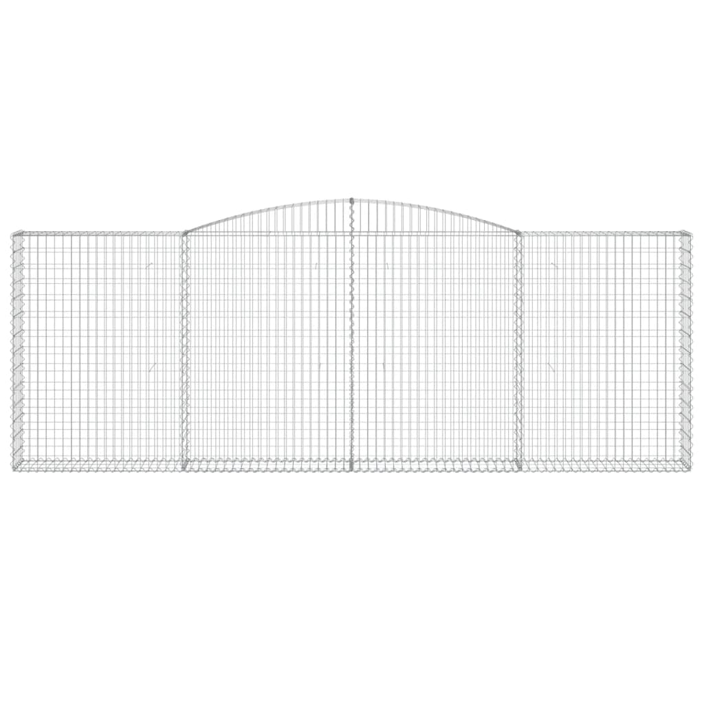 vidaXL Συρματοκιβώτια Τοξωτά 4 τεμ. 400x30x140/160 εκ. Γαλβαν. Ατσάλι