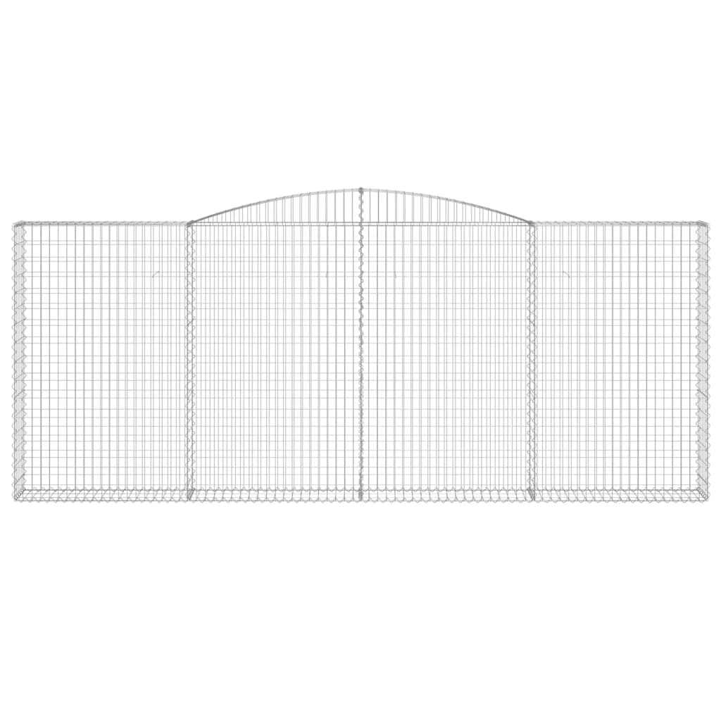 vidaXL Συρματοκιβώτια Τοξωτά 3 τεμ. 400x30x160/180 εκ. Γαλβαν. Ατσάλι