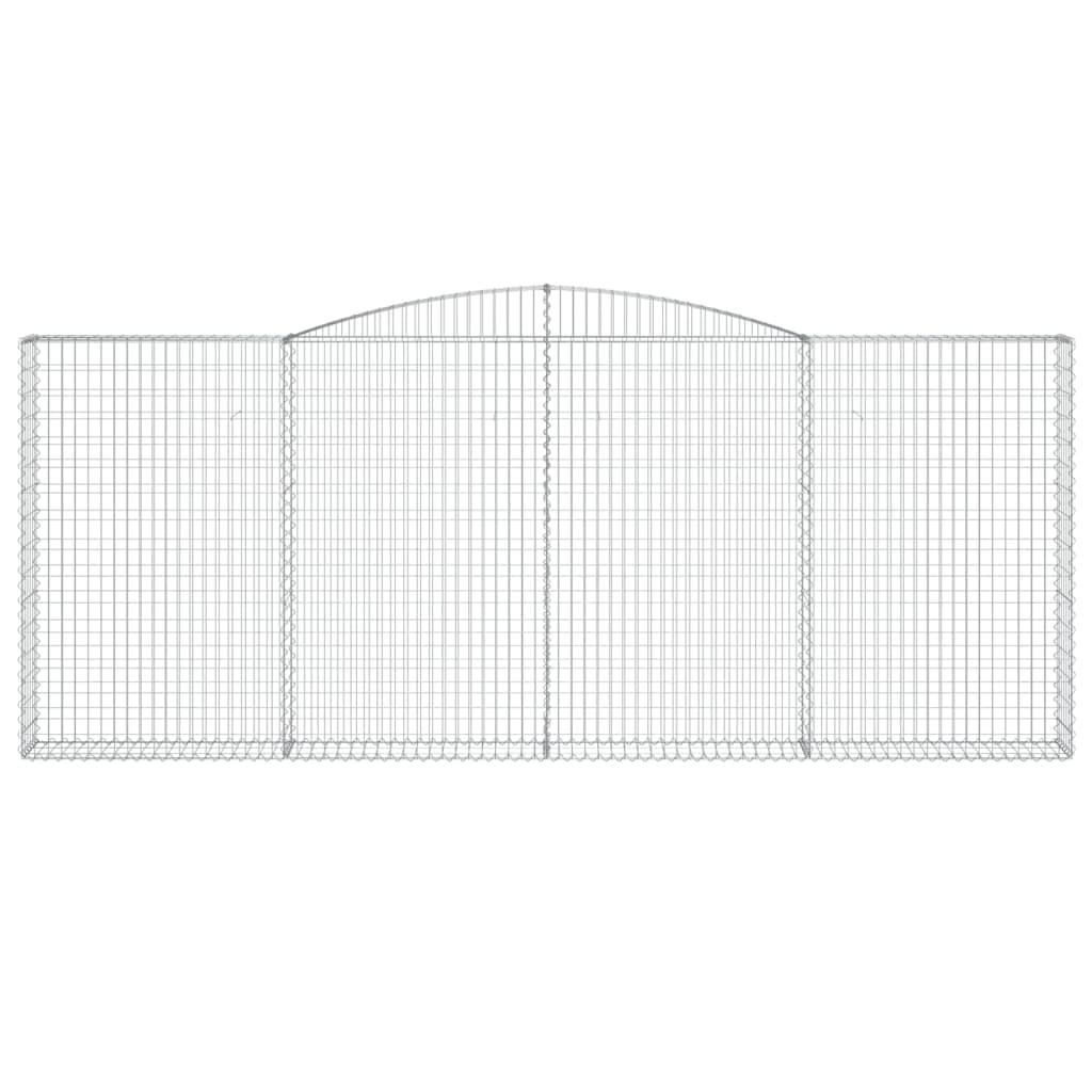 vidaXL Συρματοκιβώτια Τοξωτά 4 τεμ. 400x30x160/180 εκ. Γαλβαν. Ατσάλι