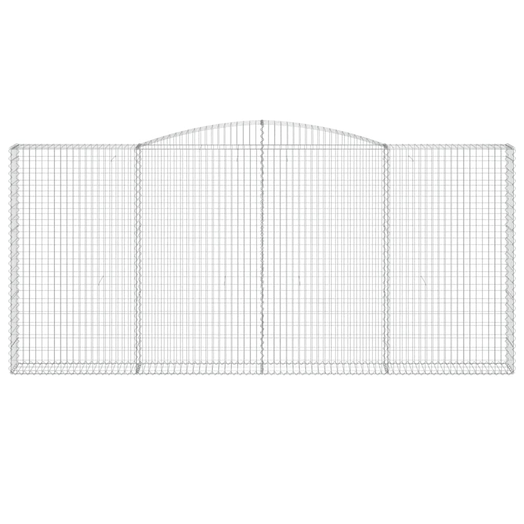 vidaXL Συρματοκιβώτια Τοξωτά 8 τεμ. 400x30x180/200 εκ. Γαλβαν. Ατσάλι