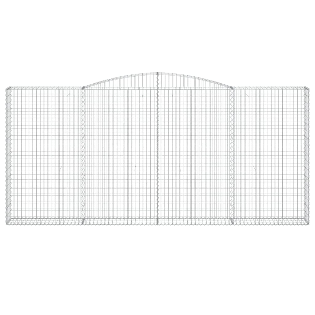 vidaXL Συρματοκιβώτια Τοξωτά 9 τεμ. 400x30x180/200 εκ. Γαλβαν. Ατσάλι