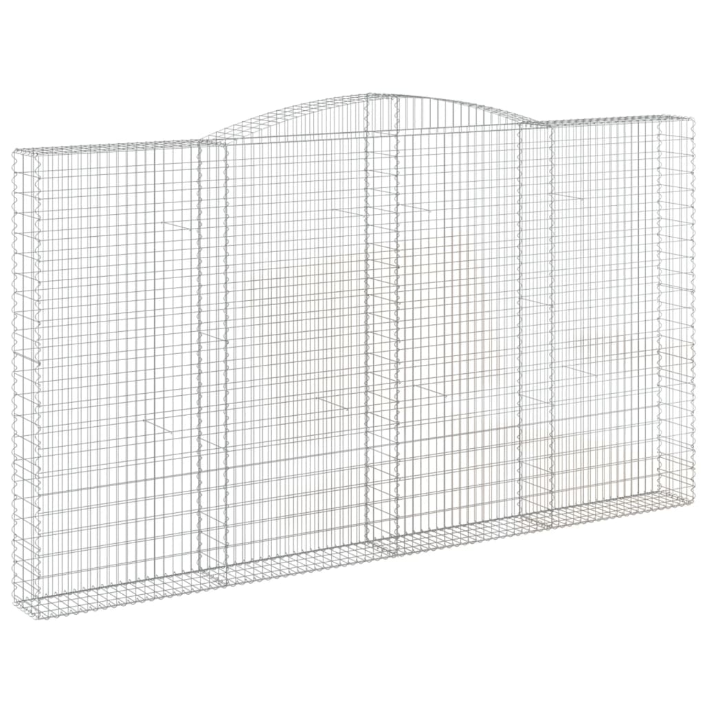 vidaXL Συρματοκιβώτια Τοξωτά 3 τεμ. 400x30x220/240 εκ. Γαλβαν. Ατσάλι