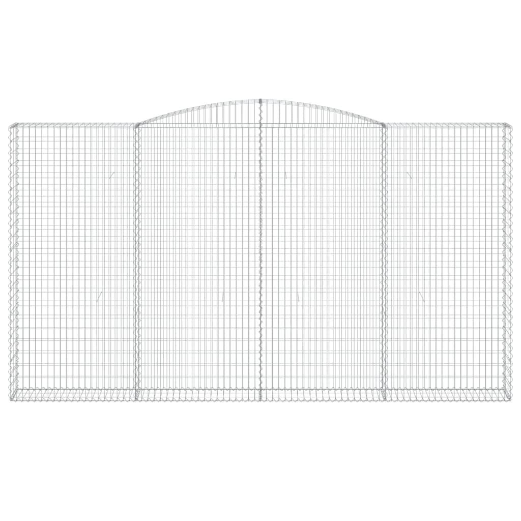 vidaXL Συρματοκιβώτια Τοξωτά 10 τεμ. 400x30x220/240 εκ. Γαλβαν. Ατσάλι