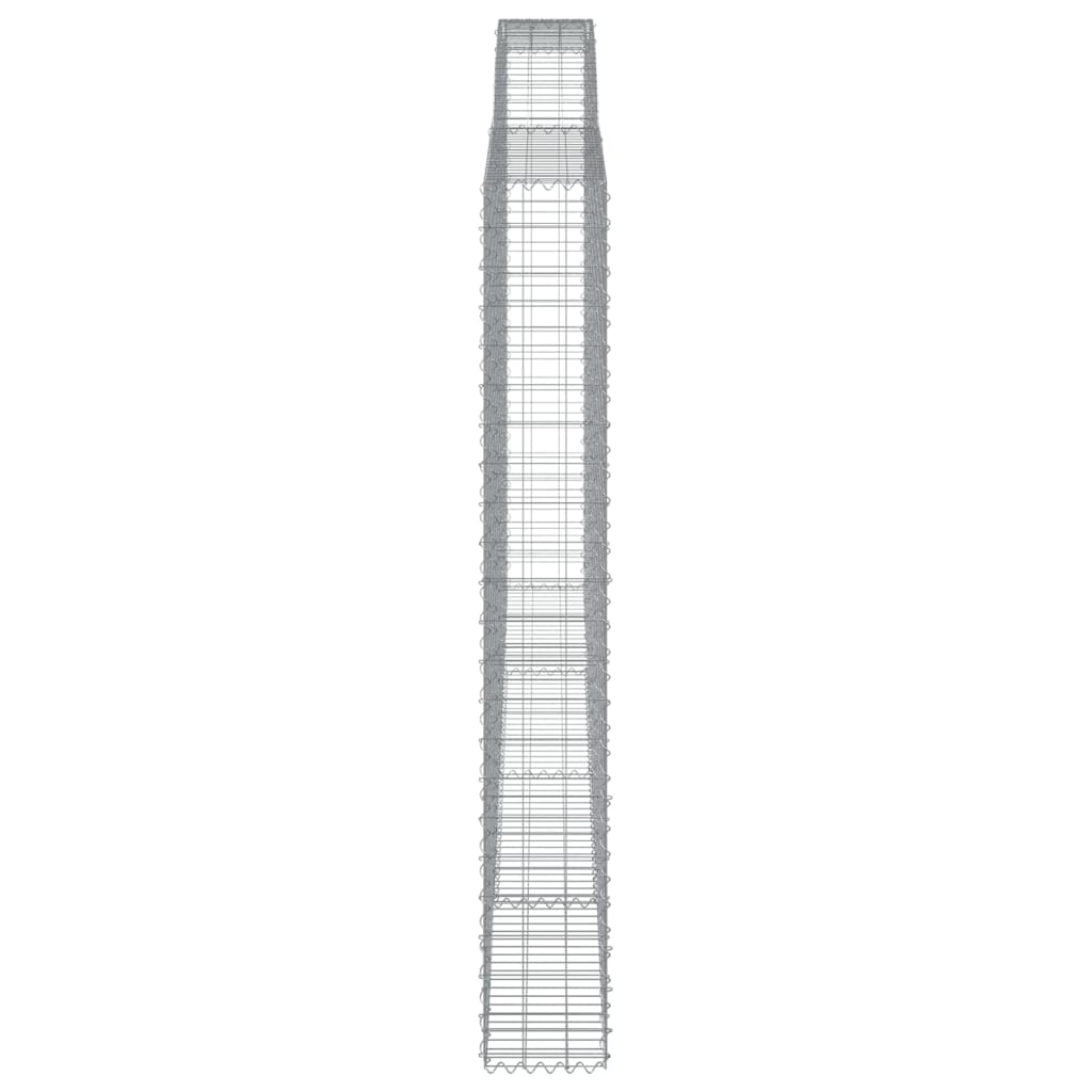 vidaXL Συρματοκιβώτια Τοξωτά 15 τεμ. 400x30x220/240 εκ. Γαλβαν. Ατσάλι