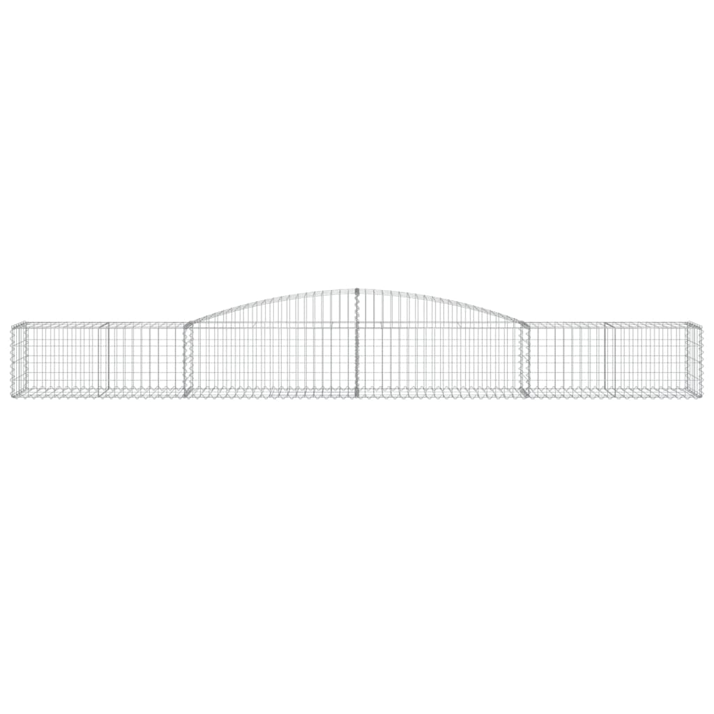 vidaXL Συρματοκιβώτια Τοξωτά 7 τεμ. 400x50x40/60 εκ. Γαλβαν. Ατσάλι