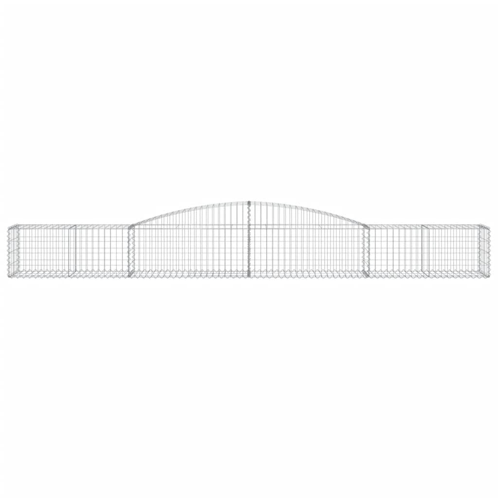 vidaXL Συρματοκιβώτια Τοξωτά 9 τεμ. 400x50x40/60 εκ. Γαλβαν. Ατσάλι