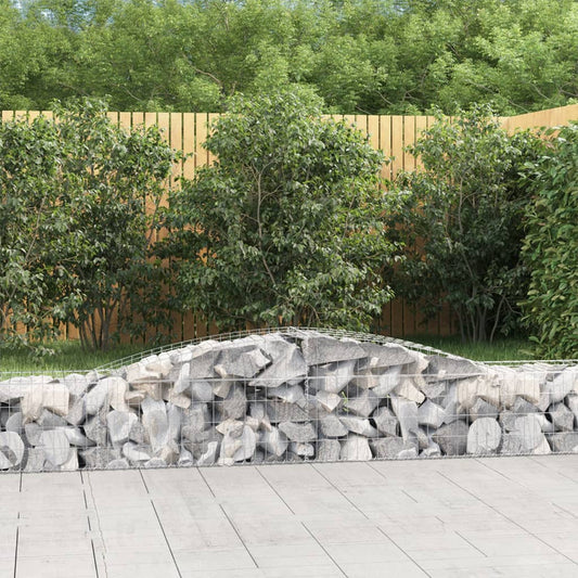 vidaXL Συρματοκιβώτια Τοξωτά 15 τεμ. 400x50x40/60 εκ. Γαλβαν. Ατσάλι