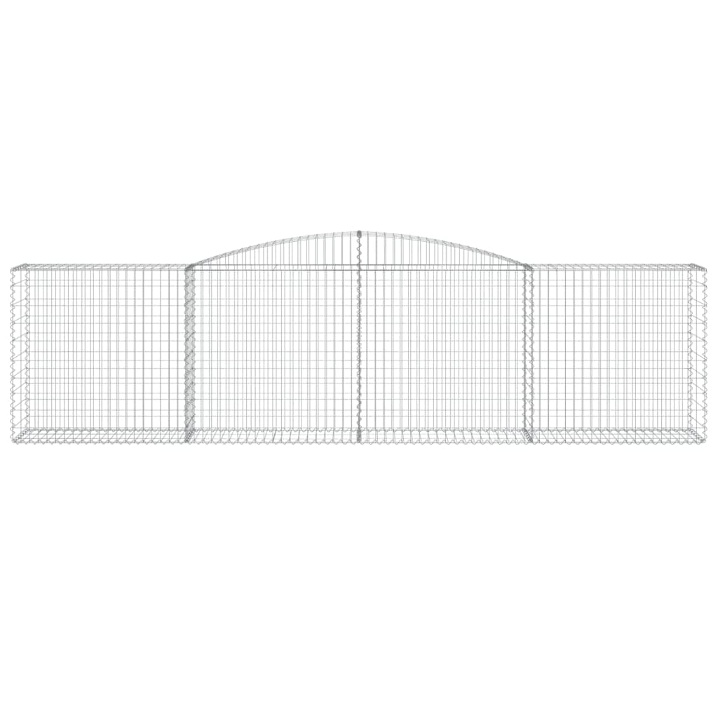 vidaXL Συρματοκιβώτια Τοξωτά 4 τεμ. 400x50x100/120 εκ. Γαλβαν. Ατσάλι