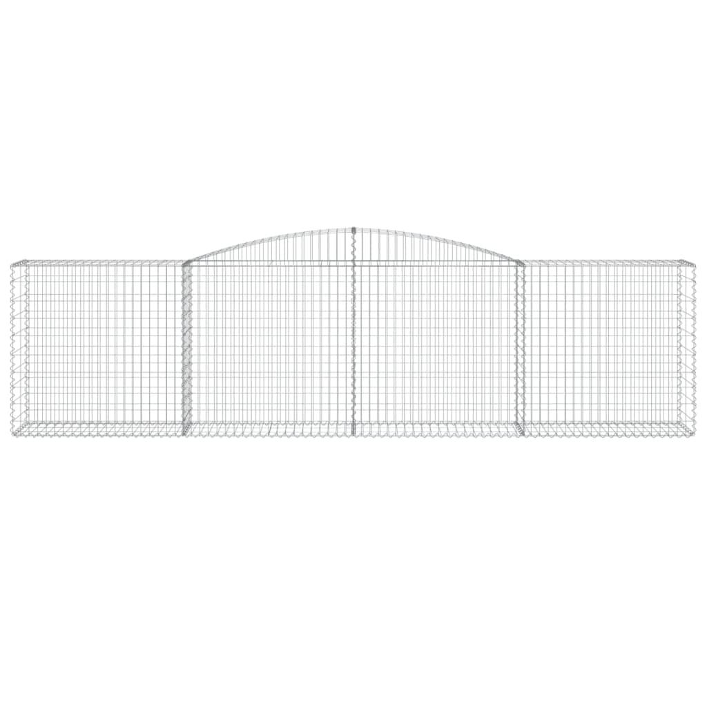 vidaXL Συρματοκιβώτια Τοξωτά 5 τεμ. 400x50x100/120 εκ. Γαλβαν. Ατσάλι