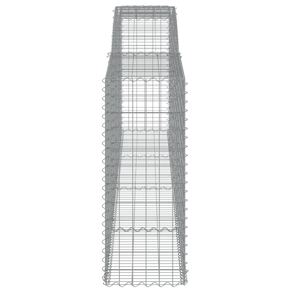 vidaXL Συρματοκιβώτια Τοξωτά 15 τεμ. 400x50x120/140 εκ. Γαλβαν. Ατσάλι