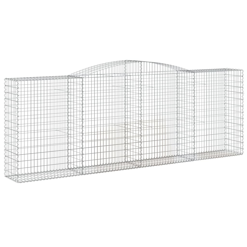 vidaXL Συρματοκιβώτια Τοξωτά 10 τεμ. 400x50x140/160 εκ. Γαλβαν. Ατσάλι