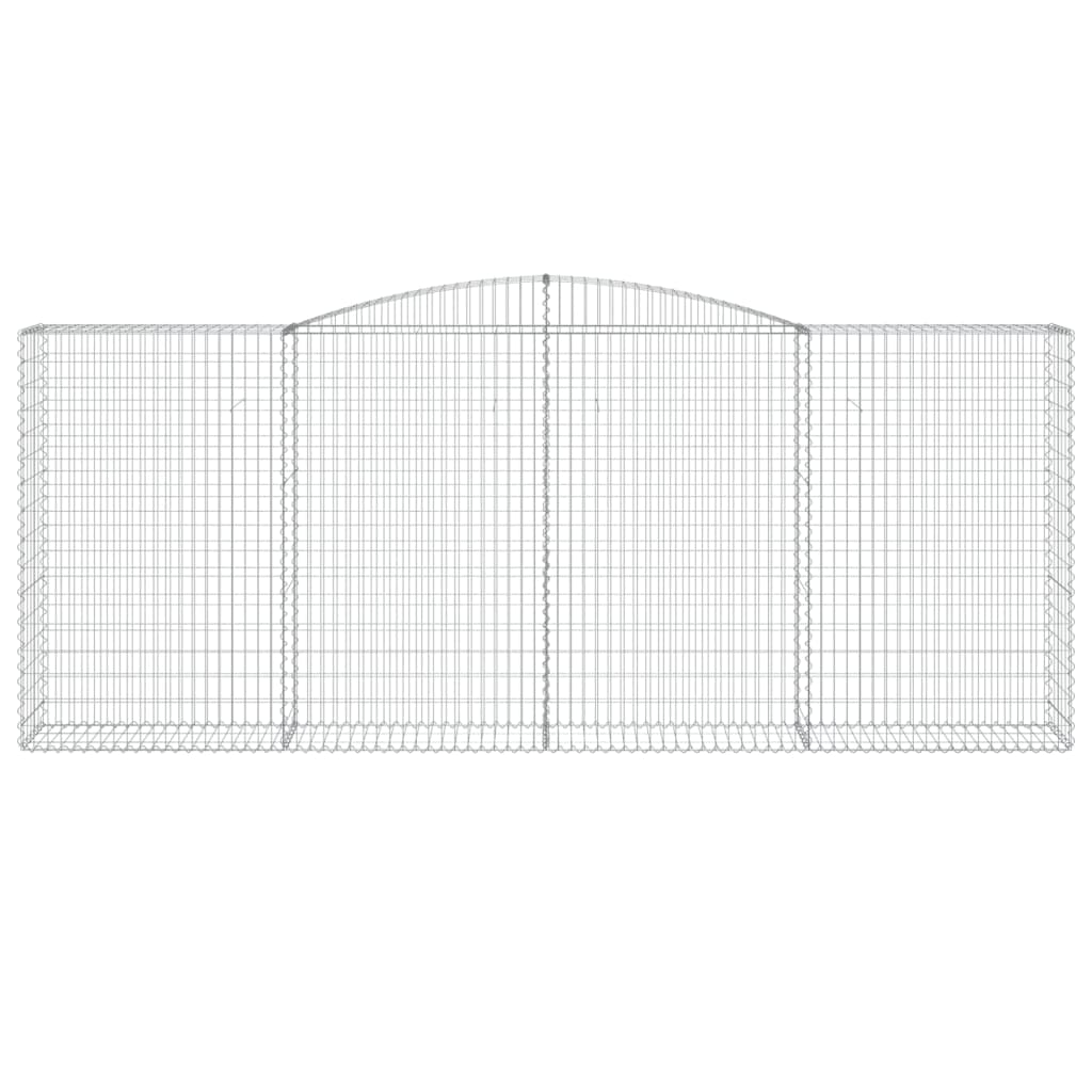 vidaXL Συρματοκιβώτια Τοξωτά 8 τεμ. 400x50x160/180 εκ. Γαλβαν. Ατσάλι