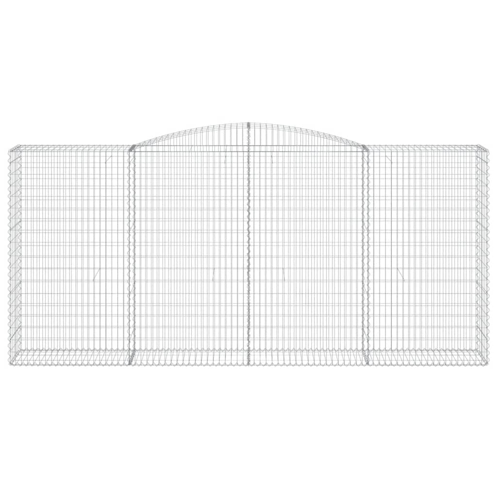 vidaXL Συρματοκιβώτια Τοξωτά 4 τεμ. 400x50x180/200 εκ. Γαλβαν. Ατσάλι