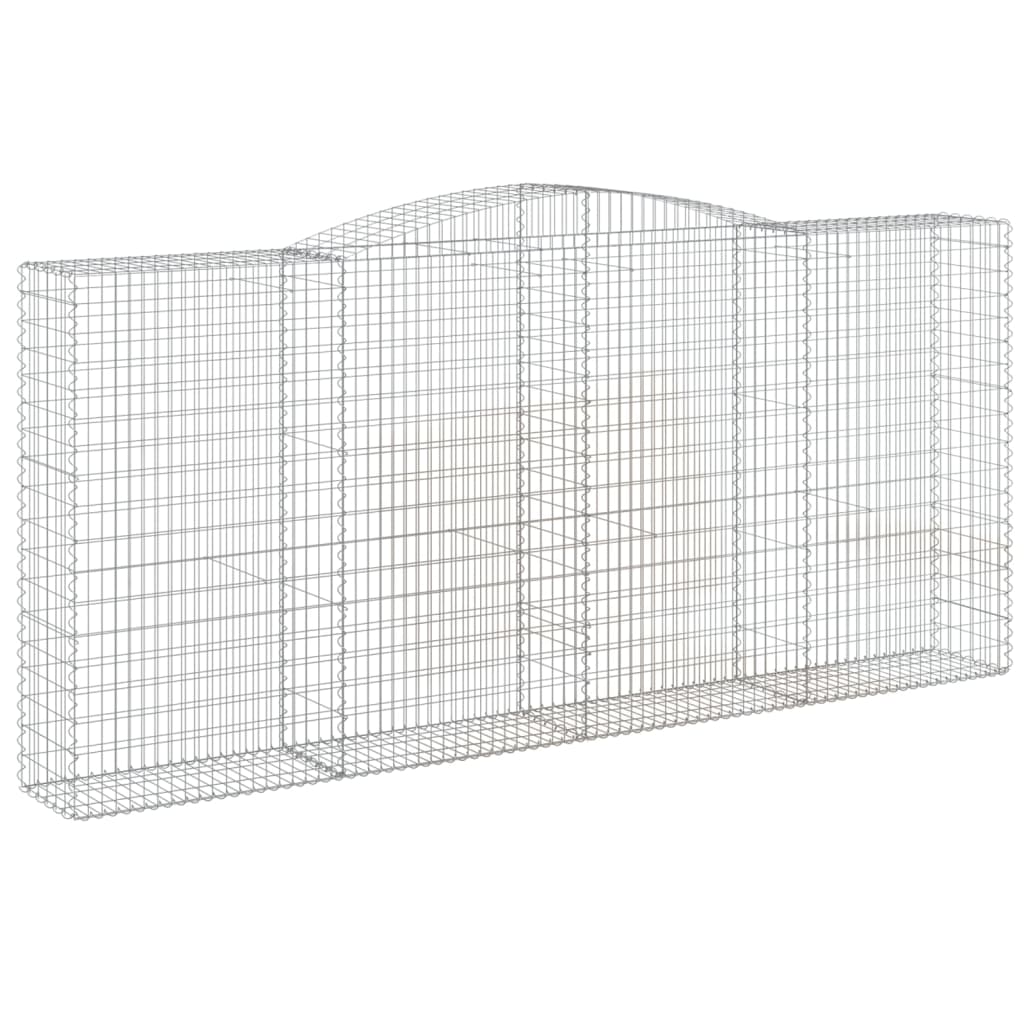 vidaXL Συρματοκιβώτια Τοξωτά 6 τεμ. 400x50x180/200 εκ. Γαλβαν. Ατσάλι