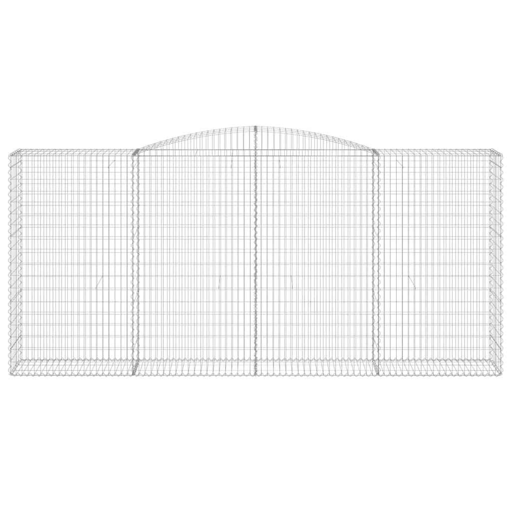 vidaXL Συρματοκιβώτια Τοξωτά 6 τεμ. 400x50x180/200 εκ. Γαλβαν. Ατσάλι