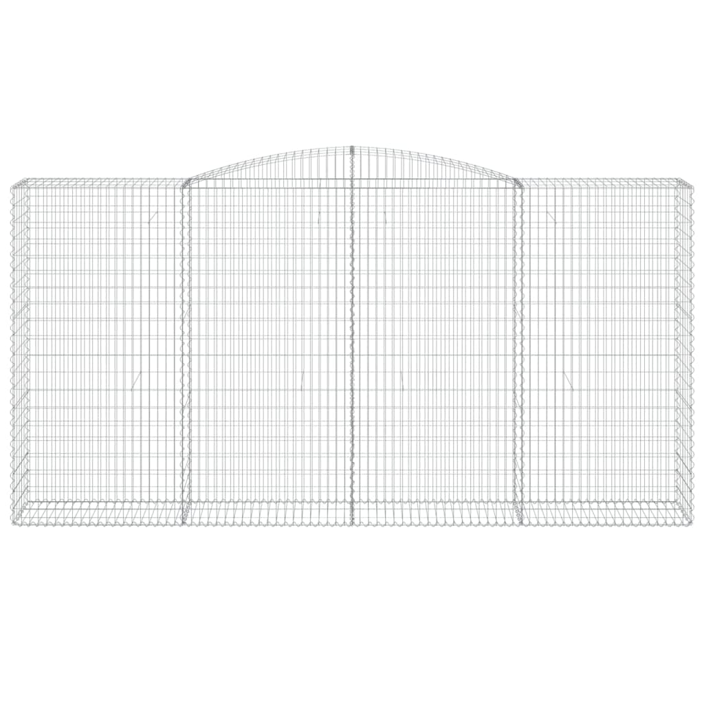 vidaXL Συρματοκιβώτια Τοξωτά 3 τεμ. 400x50x200/220 εκ. Γαλβαν. Ατσάλι