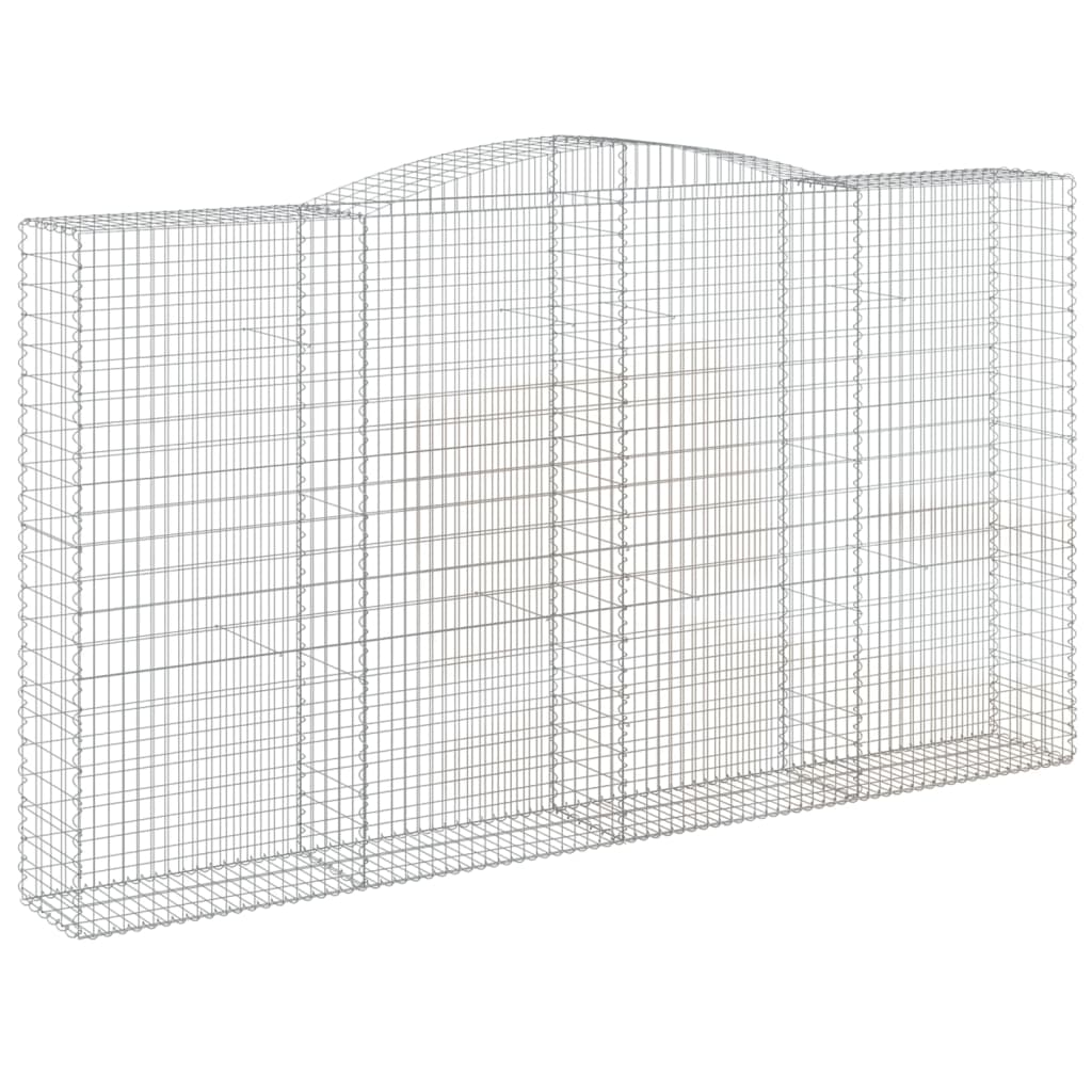 vidaXL Συρματοκιβώτια Τοξωτά 4 τεμ. 400x50x220/240 εκ. Γαλβαν. Ατσάλι