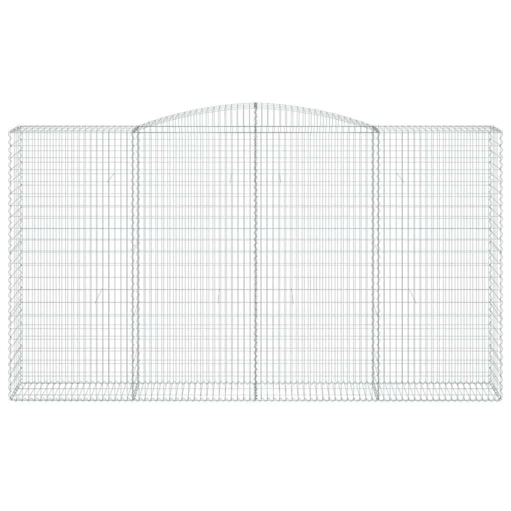 vidaXL Συρματοκιβώτια Τοξωτά 7 τεμ. 400x50x220/240 εκ. Γαλβαν. Ατσάλι