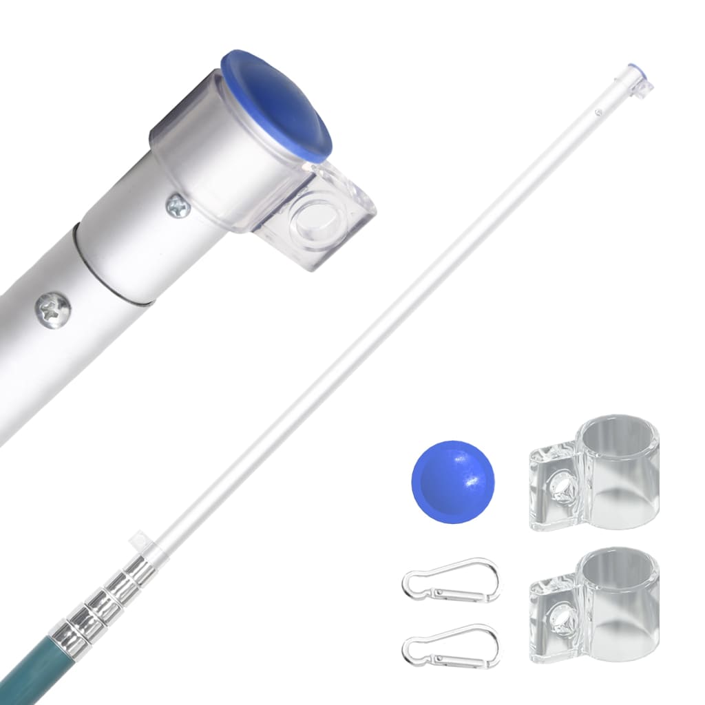 vidaXL Κροατική Σημαία και Ιστός 5,55 μ. από Αλουμίνιο