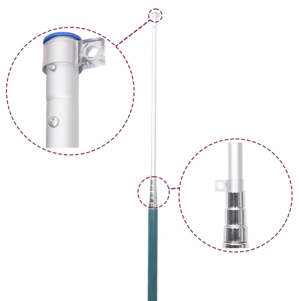 vidaXL Σουηδική Σημαία και Ιστός 5,55 μ. από Αλουμίνιο