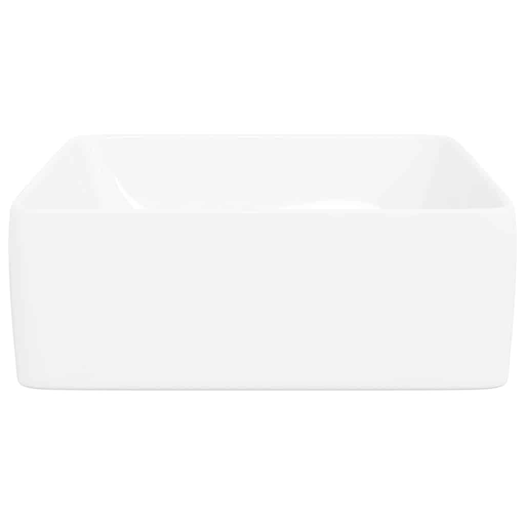 vidaXL Νιπτήρας Ορθογώνιος Λευκός 48 x 37 x 13 εκ. Κεραμικός