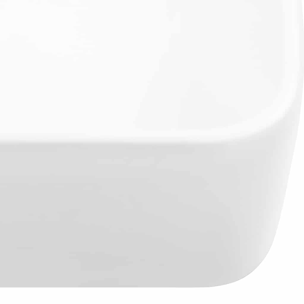 vidaXL Νιπτήρας Ορθογώνιος Λευκός 48 x 37 x 13 εκ. Κεραμικός