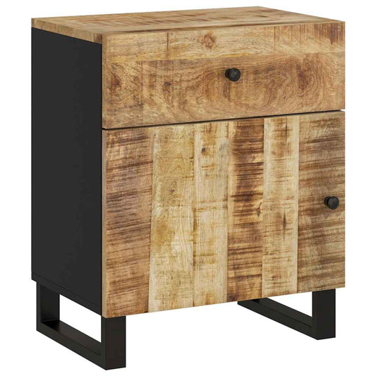 vidaXL Κομοδίνο 50x33x60 εκ. Μασίφ Ξύλο Μάνγκο & Επεξεργασμένο Ξύλο